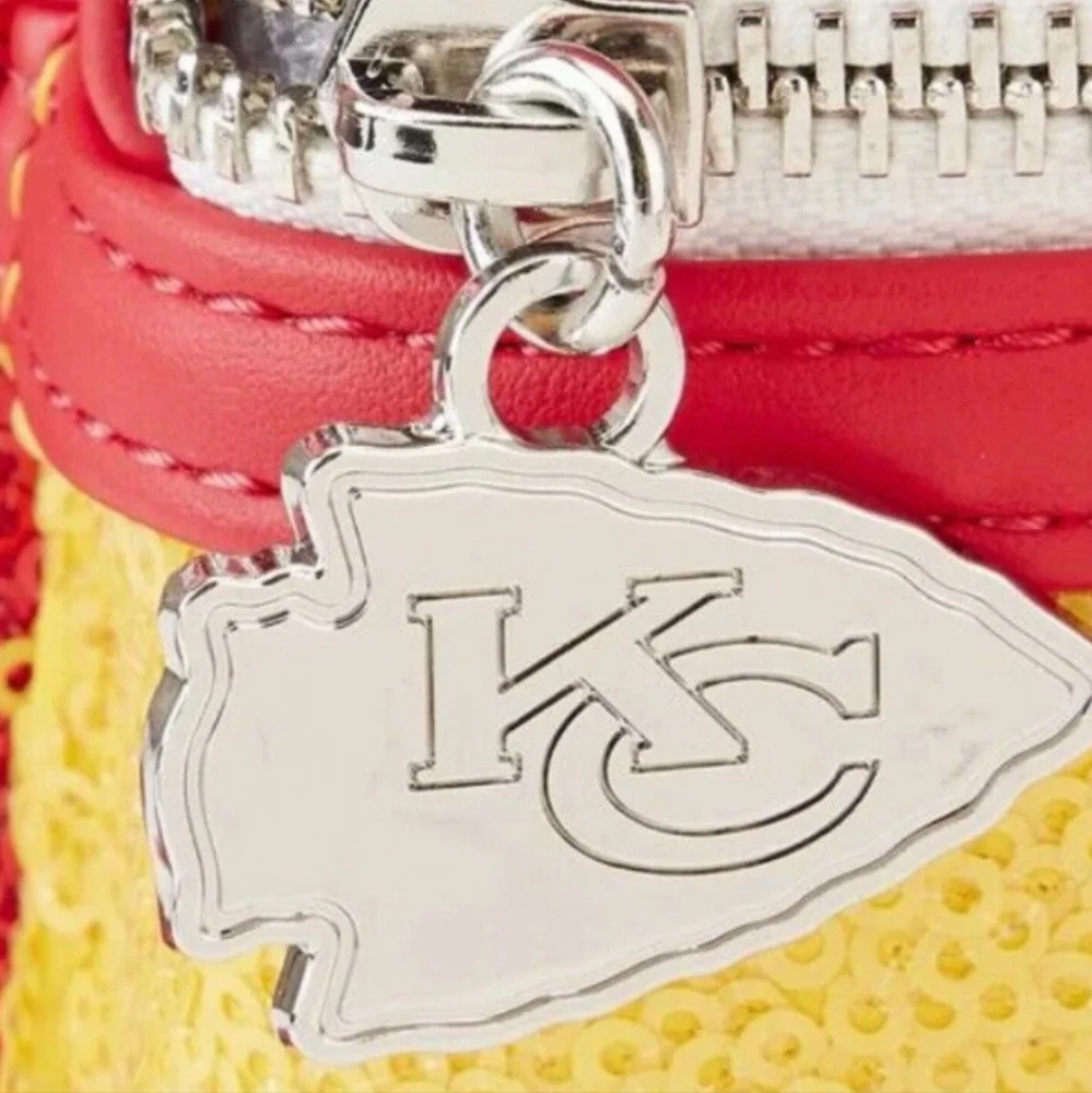 Loungefly NFL Kansas City Chiefs Sequin Mini Backpack - Picture 3 of 7